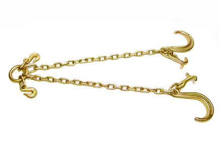 V-Chain with long J-hooks and mini J-hooks - Grade 70. V, chain, strap,  bride