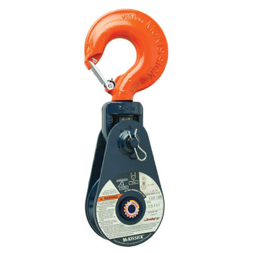 Crosby McKissick 2 Ton #418 Light Champion Snatch Block (3 Sheave, 5/16-3/8 Wire Rope) at Rigging Warehouse