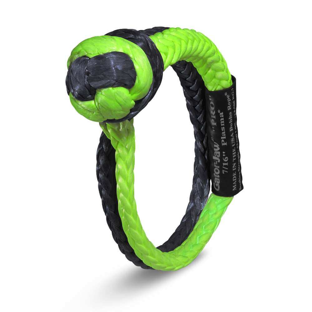 Bubba Rope 7/16" Gator-Jaw PRO Synthetic Soft Shackle Green