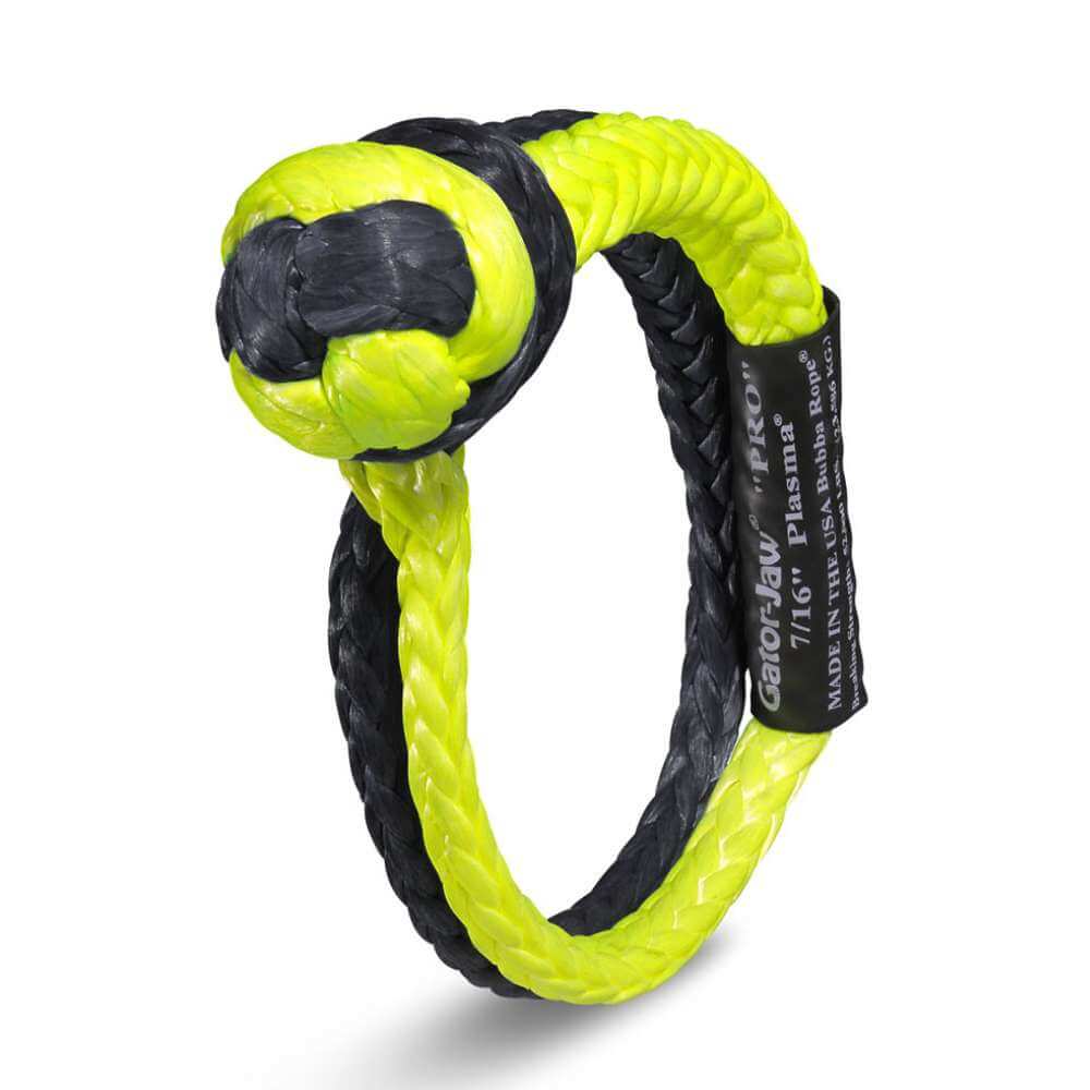 Bubba Rope 7/16" Gator-Jaw PRO Synthetic Soft Shackle Yellow