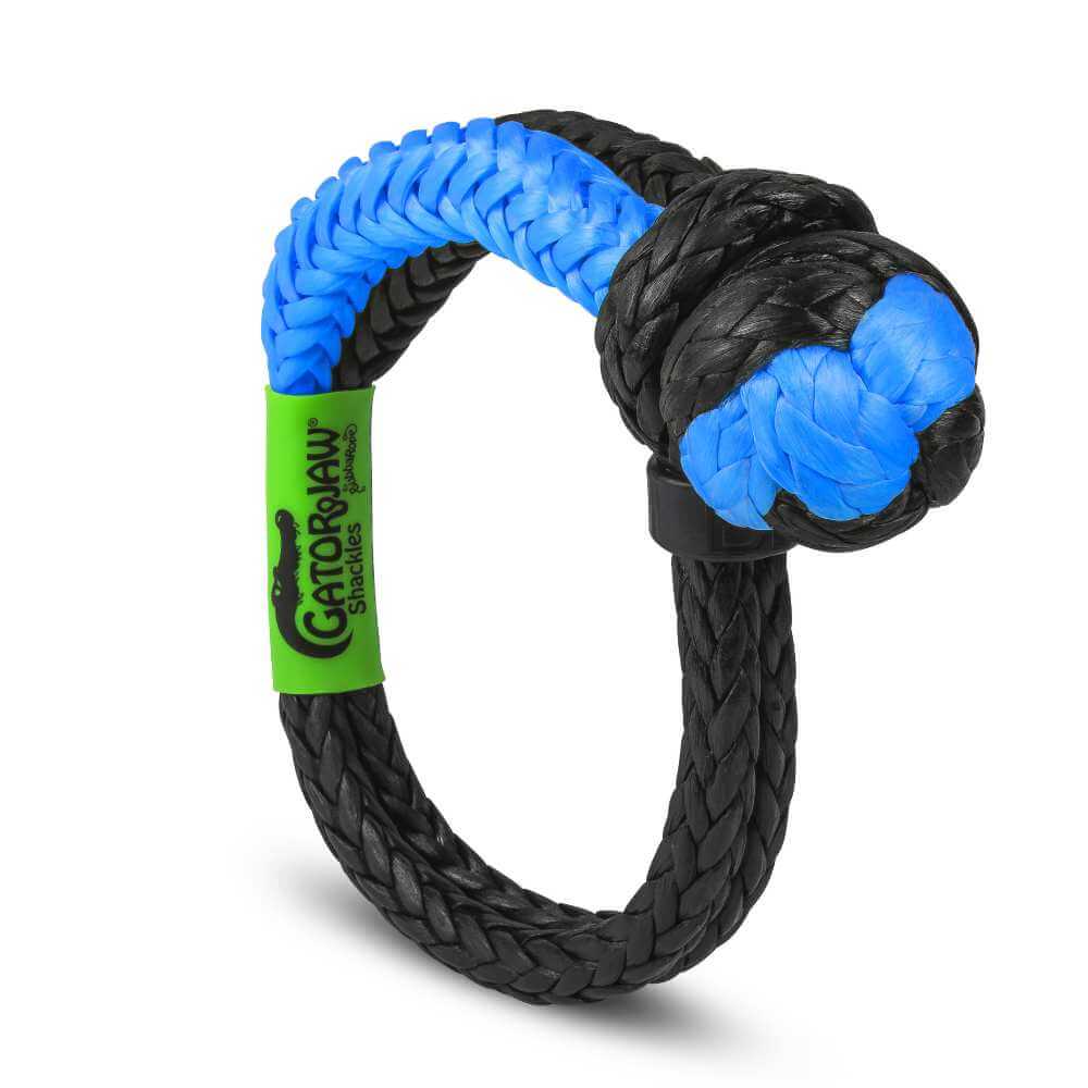 Designed for high-performance, this synthetic soft shackle will take your rigging to new heights.  1/2" NexGen PRO Gator-Jaw Synthetic Soft Shackle-Blue and Black