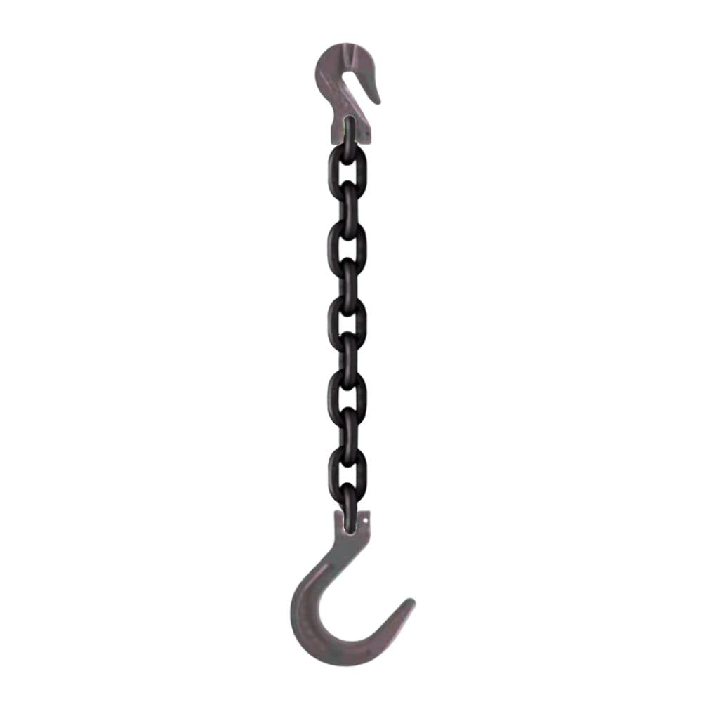 SGF grade 100 chain sling with foundry hook and grab hook.  Lifting chain and heavy hauling chain