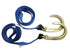 8" J-Hook w/ 8' Long Strap 2-PACK Blue Webbing