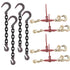 1/2" GR100 USA Chain Foundry Hook & Durabilt Ratchet Load Binder Kit 4-Pack