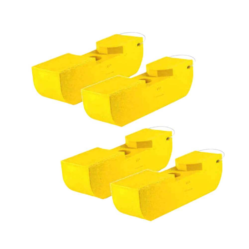 Yellow ITI Control Arm Skates. Perfect for under trailer axles, broken ball joints, twisted off axle ends, and more. Comes in a 4-pack