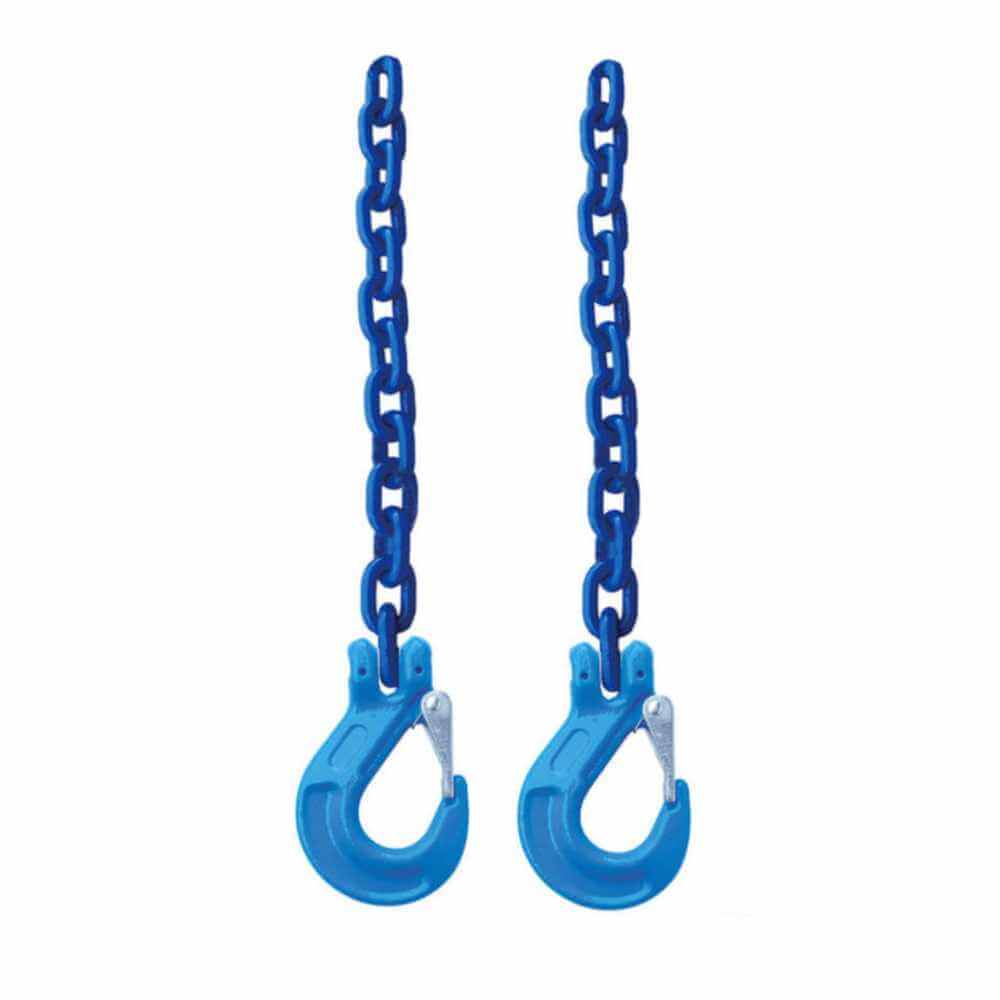 1/2" Grade 100 Safety Chain w/ Clevis Sling Hook (2-Pack)