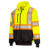 Stay visibile with this Portwest CA170  Hi-Vis Zipped Hoodie X Back - Yellow