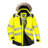 Insulated Parka Portwest PW369 Hi-Vis Winter Jacket.  Open view with jacket unzipped