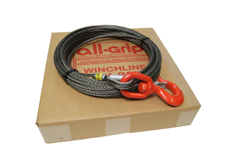 BA Products Secure Tow FCC-3775-SLH, Winch Cable, 3/8 x 75' Fiber Core  with Self Locking Swivel Hook for Wrecker, Rollback, Tow Truck, Crane &  More!